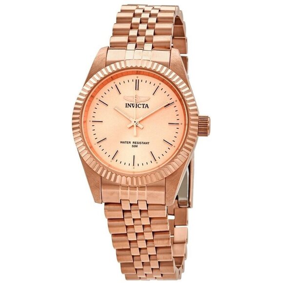 NWT Authentic Invicta Specialty Rose Dial Rose Gold-tone Women's Watch - Picture 1 of 3